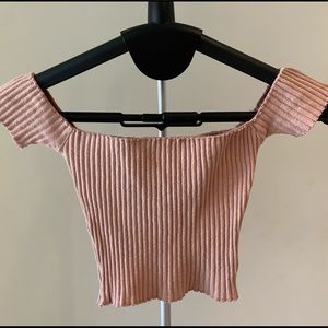 Are you am I  off the shoulder crop top